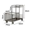 Under Desk Utility Cart Mobile Shelf, Storage Basket, Mobile Rolling Cart for Dorm