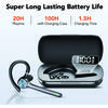 Bluetooth Headset with AI Noise Cancellation Mic and Mute Button,Bluetooth 5.3 Wireless Earpiece for Driving/Business/Office