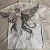 Gothic Xtreme Summer T-shirt Man 2000s Wings Skull Graphic Tee Lightweight Cotton Short Sleeves Casual Breathable T-shirt