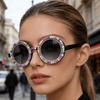 Candy Sprinkle Round Sunglasses Multicolor Decor Fashion Eyewear For Street Style And Photo Props KJ204