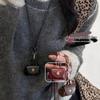 Retro Leather Coin Purse & Earphone Case Necklace - Women's Crossbody Lanyard & Sweater Chain Accessory