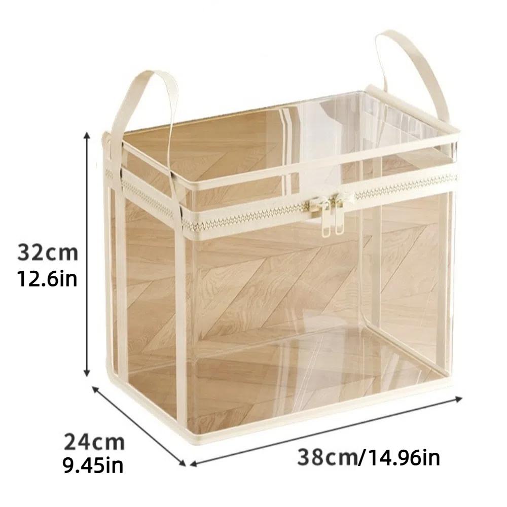 PVC Stuffed Toy Storage Box Large Capacity Plush Toy Storage Bag Portable Doll Organizing Bag Home