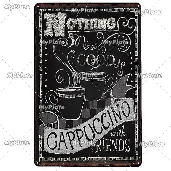 Coffee Word Vintage Metal Sign Tin Sign Vintage Cafe Decoration Plaque Home Wall Decor Bar Sign Home Decor Poster Drop Shipping