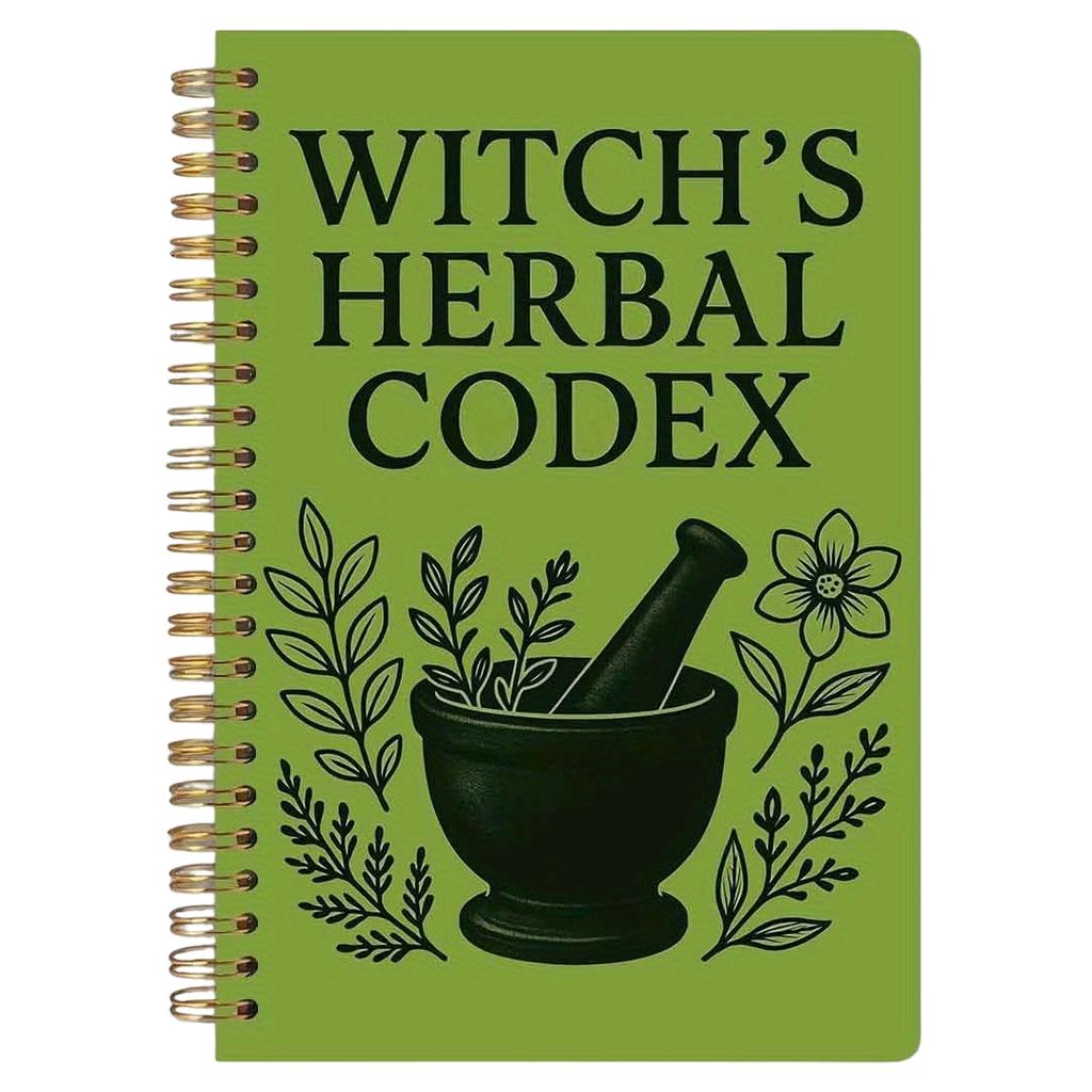 Witch's Herbal Notebook - Old Spiral Binding Plant Diary