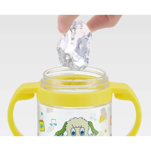 Skater Baby Straw Mug with Double Handles, 260ml, Foldable Handle, Inai Inai Baa (Peek-a-Boo) Design, Suitable for Ages 1+, KSHW1N-A