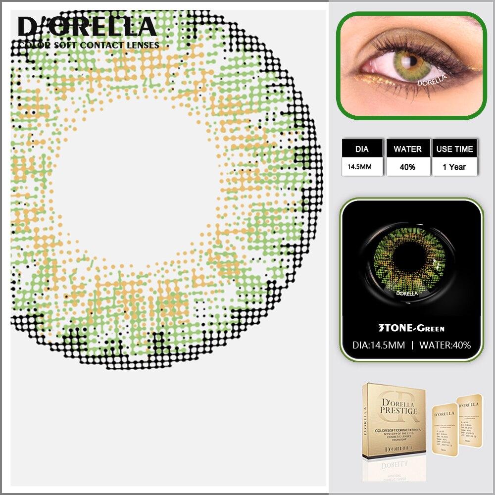 D'ORELLA Трехцветные контактные линзы серии для глаз Цветные контактные линзы цвета глаз 14,5 мм