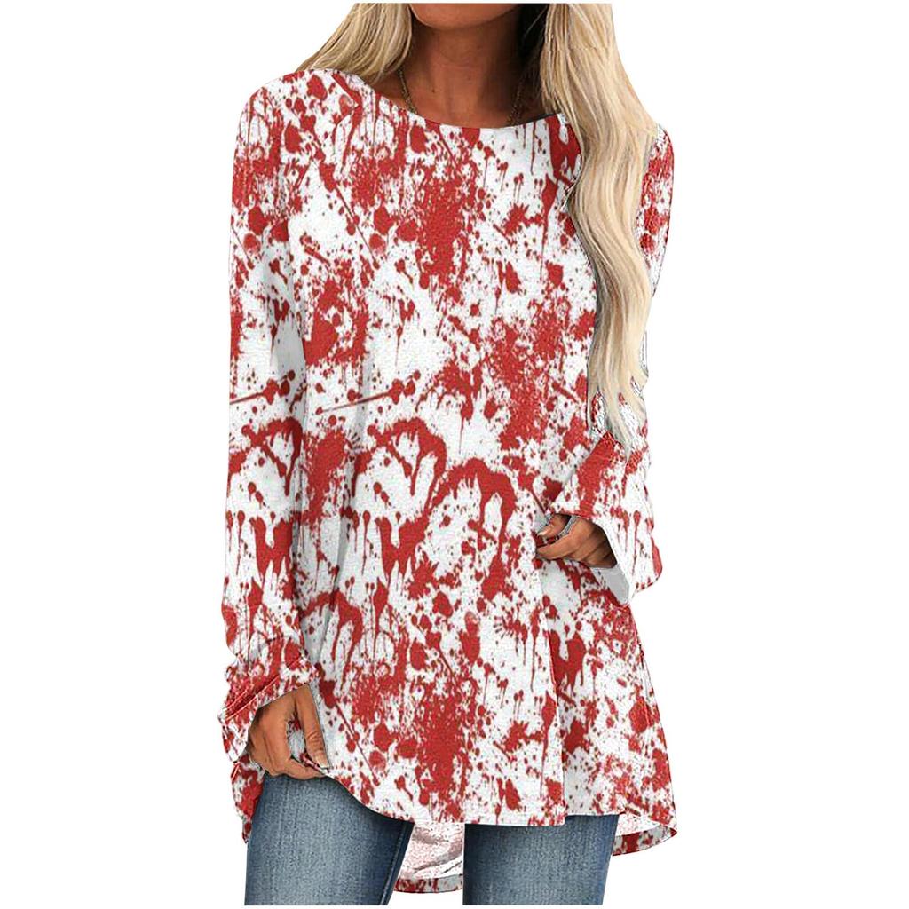 Футболка с принтом «Страшный Хэллоуин», паутина, руки на кладбище, 3D-принт, женские футболки с длинным рукавом, уличная одежда, женские туники, футболки, топы, одежда