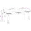Bench Cream 110 x 40 x 46 cm Boucle