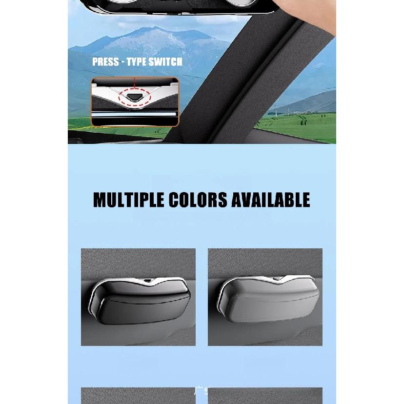 Car Sun Visor Glasses Case Anti-Scratch Auto Sunglasses Holder Eyeglasses Storage Hard Box Universal for Sedan Suv Mpv Truck