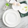 8 дюймов, простые белые костяные фарфоровые старинные круглые глубокие тарелки, белый керамический поднос, японский стиль, обеденная сервировочная тарелка