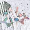 Colorful Paper Cake  Topper  Set Beautiful Practical Ocean Style Baking Cake Decoration Card Multipurpose Dessert Ornaments