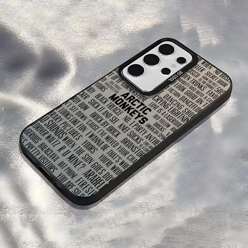 Rock Arctic M-Monkeys Phone Case For Samsung Galaxy S25 Edge S24 S23 S22 S21 S20 Ultra Funda Silicone Silver Cover