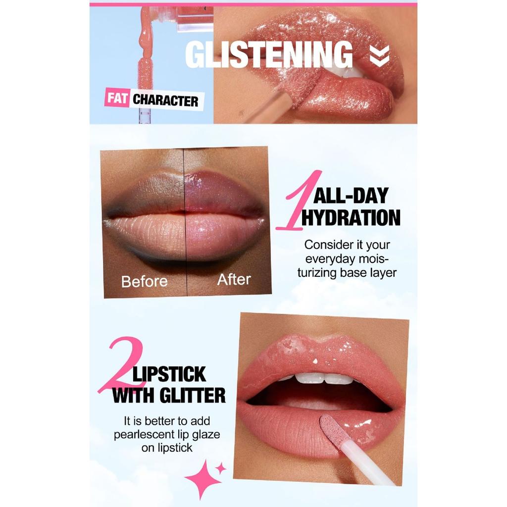 HANDAIYAN Перламутровый блеск для губ, легкая текстура, водостойкий, устойчивый к поту и не скатывающийся, подходит для ежедневных поездок на работу и вечеринок.