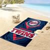 Пляжное полотенце с принтом Minnesota Twins, Большое, Мягкое, Быстросохнущее, для Пляжа, Кемпинга, Плавания