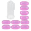 10pcs Baby Finger Toothbrush Infant Silicone Soft Finger Toothbrushes for NewbornPink Shell