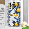Прозрачный чехол для телефона с принтом «Синий лист Желтый лимон» для Samsung Galaxy S26 S25 Ultra S24 S23 S22 Plus S21 FE S20 5G Мягкая крышка