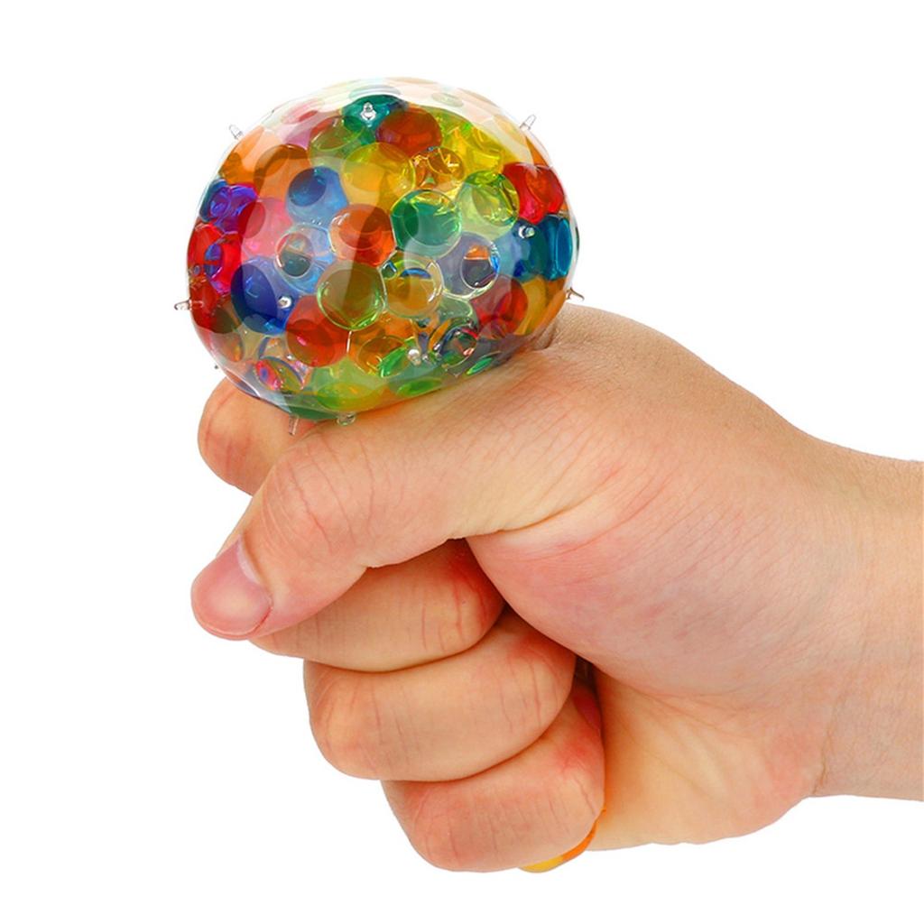 Spongy Rainbow Ball Toy Squeezable Pressure Toy Stress Relief Ball Toy For 10ml