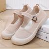 Fashion Women Shoes 2025 Spring Comfortable Soft Sole Buckle Strap Mothers Shoes Breathable Mesh Non Slip Women Fly Weave Casual Shoes