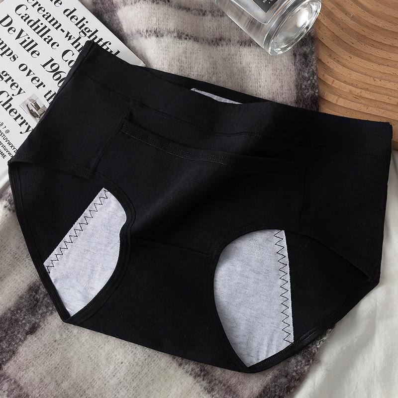 Женские менструальные трусы, физиологические трусы с высокой талией, дышащее хлопковое женское нижнее белье M-XL