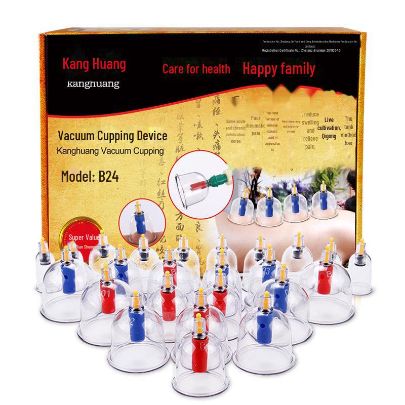 Набор вакуумных банок Kanghuang из 24 предметов — взрывозащищенная, утолщенная конструкция, для осушения воздуха в домашних условиях и баночной терапии.