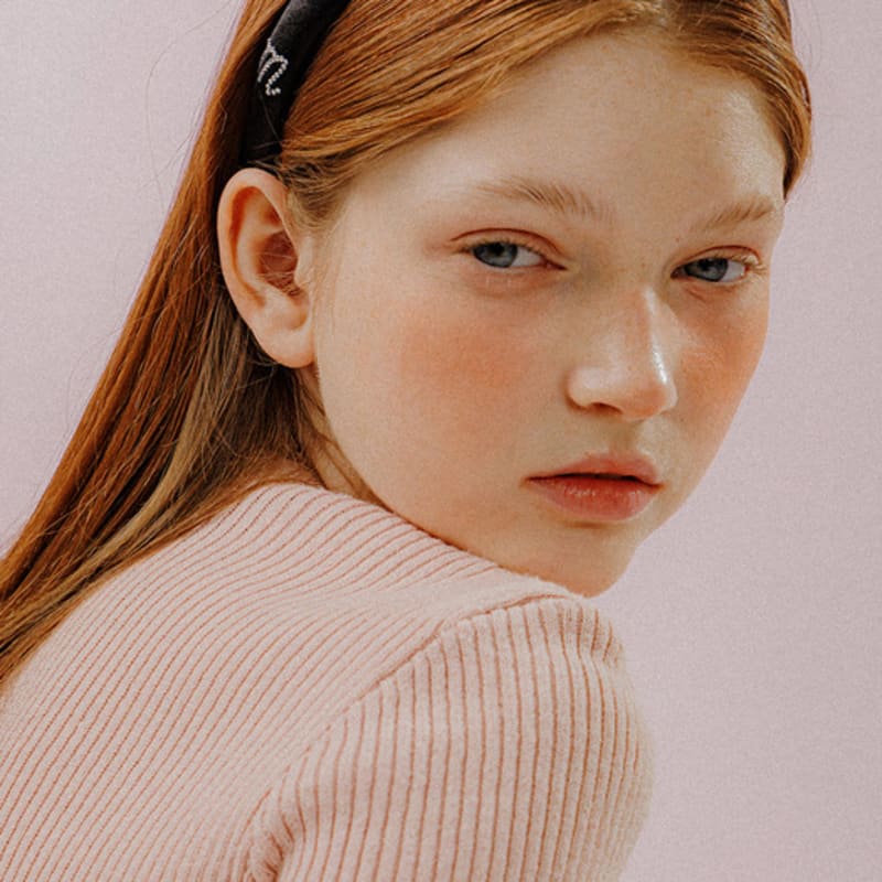 Меллотори тонкий атласный ободок (черный)