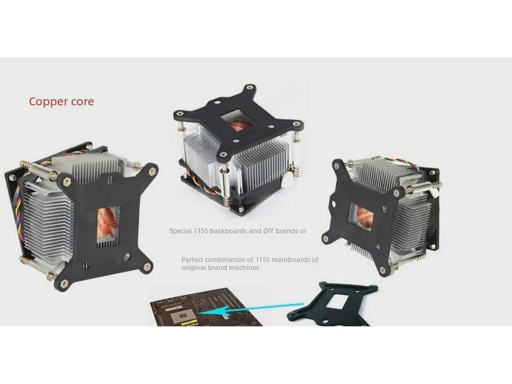 Совместимый вентилятор охлаждения процессора Intel 115X с 4-контактным регулятором температуры