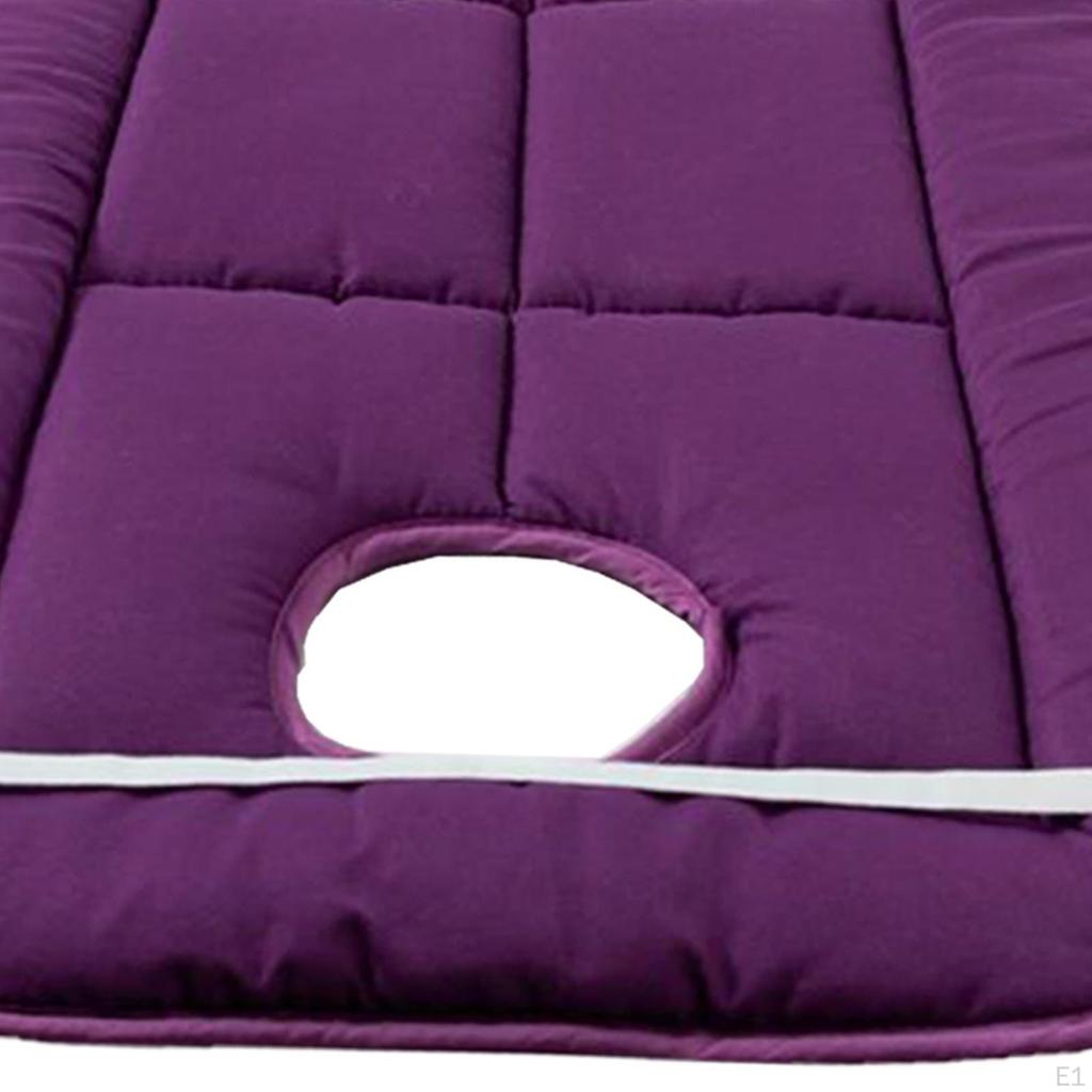 Подушечка для массажного стола 27,56 x 72,83 дюйма, мягкая и удобная, с резинками, отверстием для лица