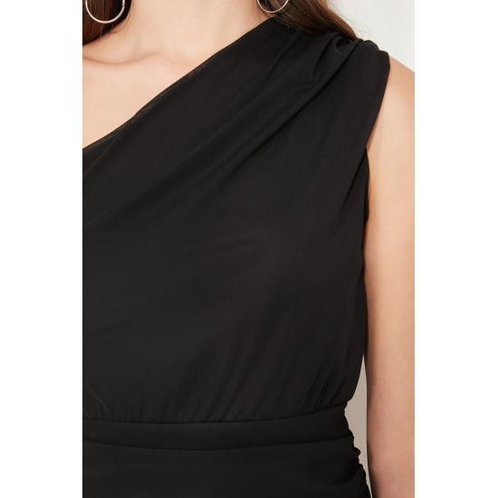 Multicolored Fitted Lined Knitted Floral Pattern Dress