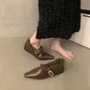 Французские туфли на плоской подошве, женские, новые, осенне-зимние, ретро, корейская версия, теплые, хлопковые туфли, одинарные туфли на мягкой подошве