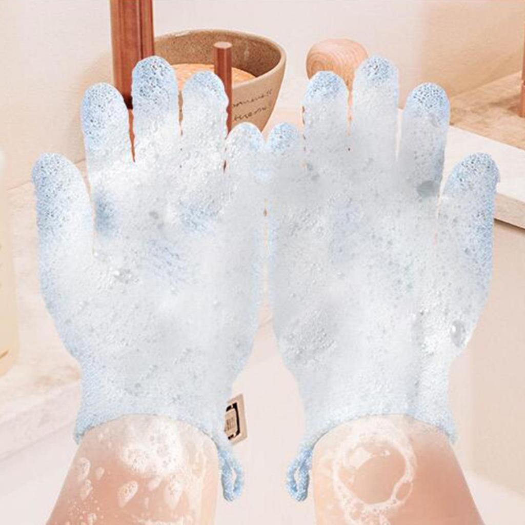 Body Massage Sponge Gloves Shower Exfoliating Bath Gloves Shower Scrubber for Daily Use Bathroom Supplies