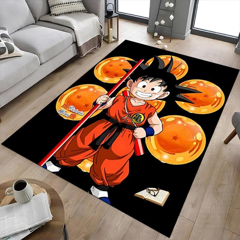 1 шт. Ковер Dragon Ball Z, Goku, нескользящий, полиэстеровый, для пола, для офиса, спальни