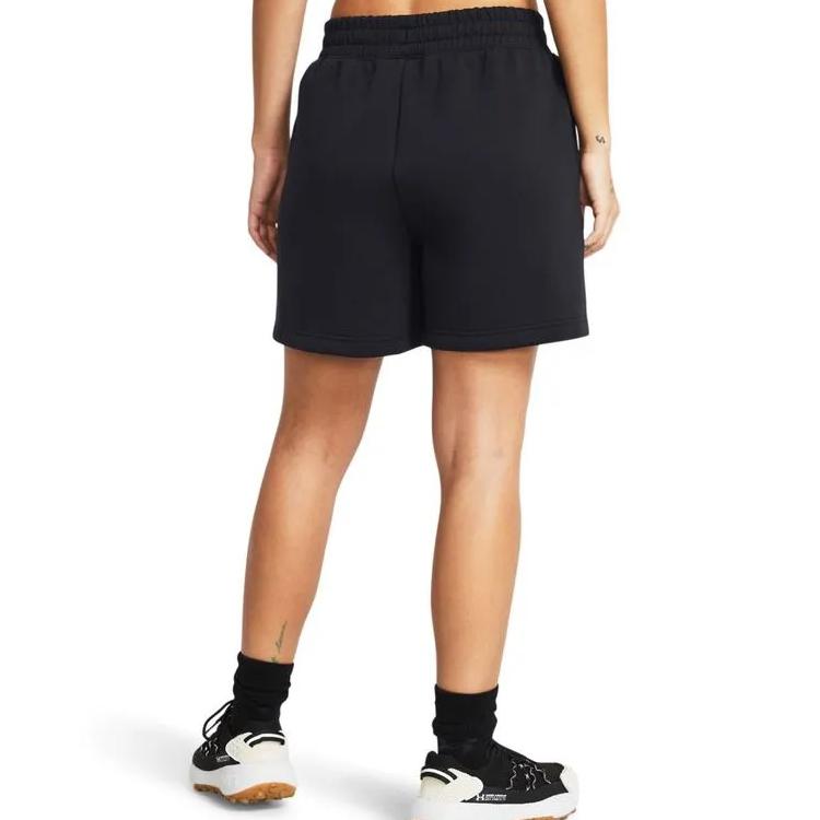 Under Armour Тренировочные шорты Unstoppable Solid Fleece со складками, женские, черные 1382764-001