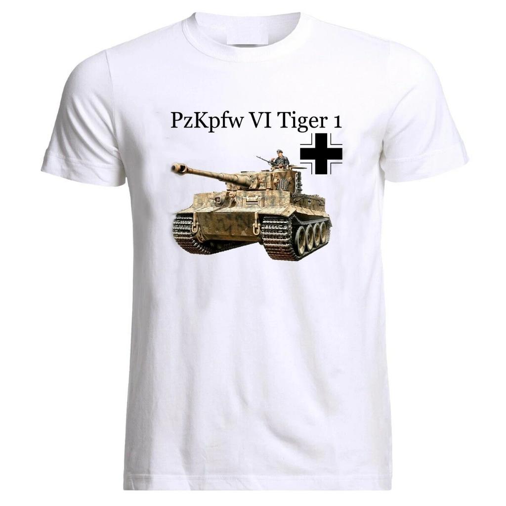 Футболка Military Armour PzKpfw VI Panzer Tiger 1 Tank, летняя хлопковая футболка с коротким рукавом и круглым вырезом, мужская футболка, новая модная уличная одежда