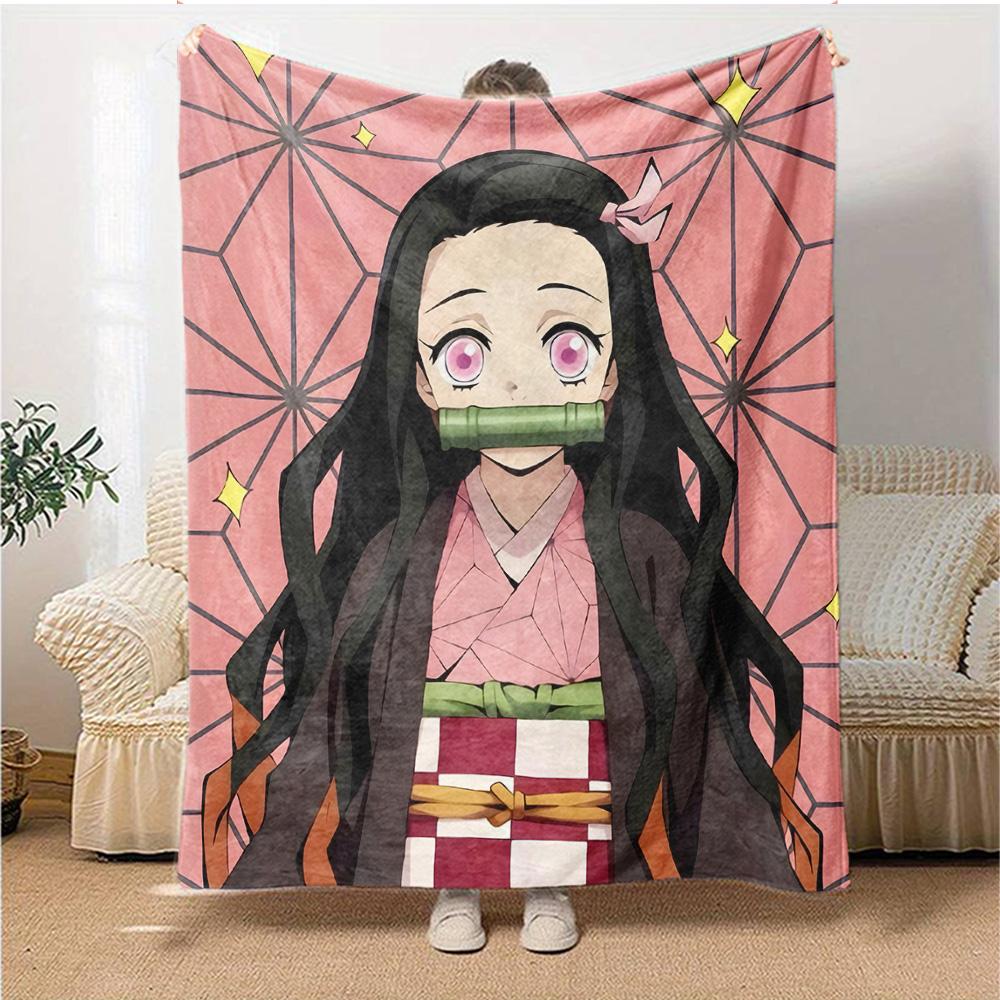 1pc Nezouko Blanket, Gift, for Men and Women, Soft Blanket, Good for Sofa Bed Couch Travel, Lightweight Flannel Blanket