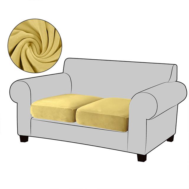 Бархатные чехлы на сиденья дивана для гостиной, плюшевые чехлы на диванные подушки, толстые мягкие эластичные диваны, чехол для дивана, защита для мебели