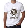 Men’s Vintage Tee Shirt Graphic T Shirt No Wrong Way Knowledge White