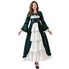 Cosplay Halloween costume adult medieval retro renaissance European and American court ladies multi-colored princess dress