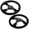 14 дюймов 350 мм для Style 6-болтового черного замшевого гоночного рулевого колеса с черной строчкой и кнопкой клаксона