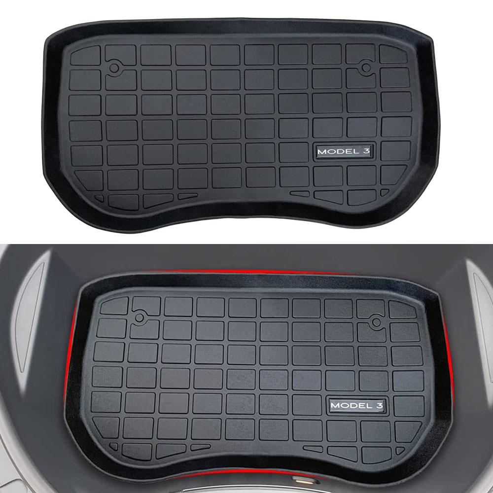 2024 New Car Front Trunk Storage Mat For Tesla Model 3 Car Accessories Cargo Tray Trunk TPE Waterproof Pads Model 3 2017-2024