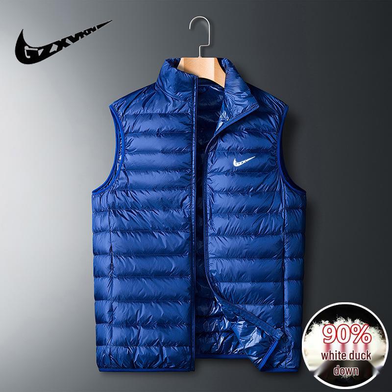 Мужская легкая пуховая куртка большого размера, повседневная и ветрозащитная для осени/зимы