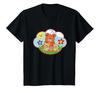 Kids Funny Teddy Bear Summer Sun Cloud Flower T-Shirt