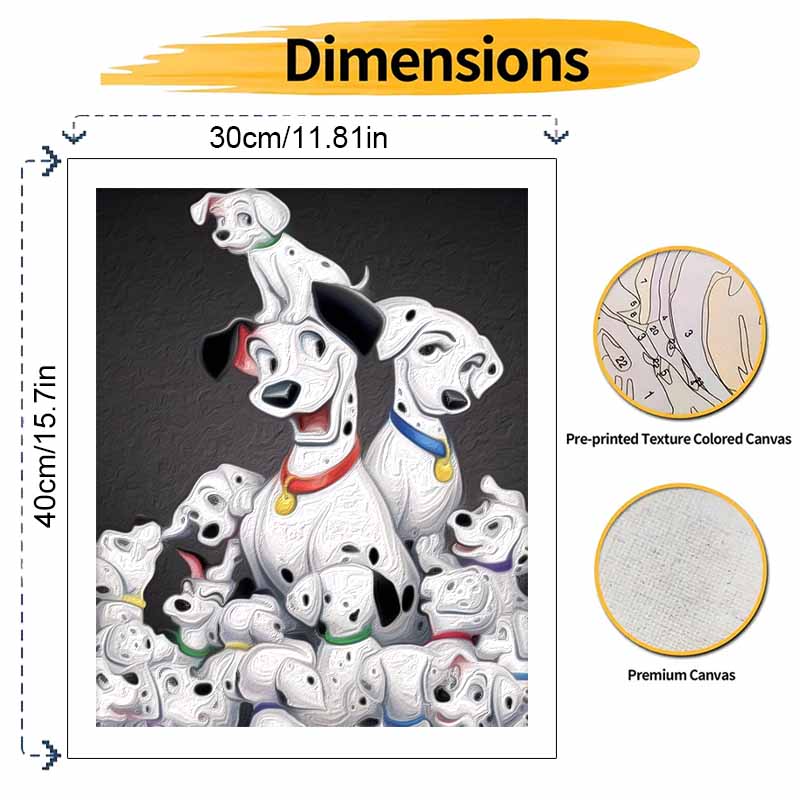 Disney 101 далматинец масляная живопись по номерам набор для рисования ручная работа DIY домашний декор подарки настенное искусство картина на холсте набор для рисования и рукоделия произведение искусства