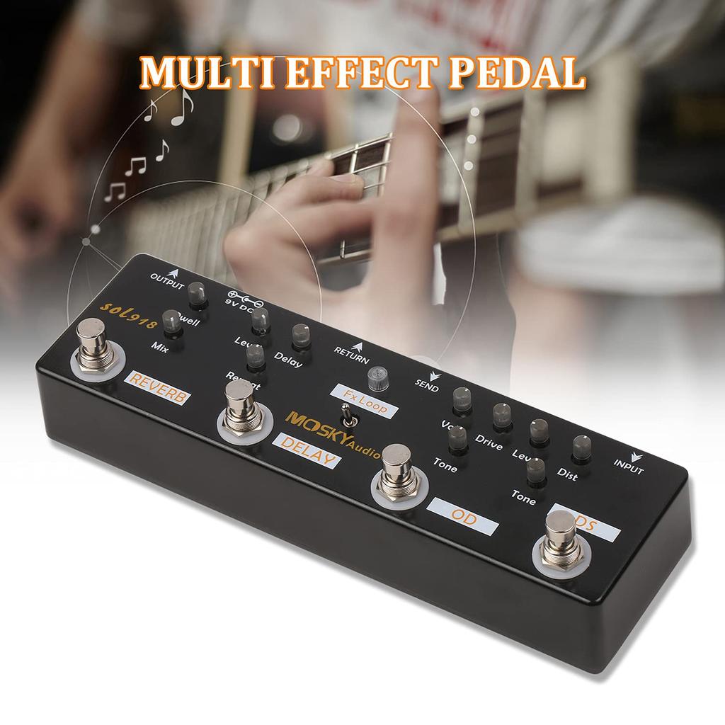 Sunydog MOSKY 1-in-1 Multi-Effect Pedal for Guitar and Electric Instruments SOL9185 Combined Effects