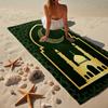 Golden Mosque Silhouette Beach Towel, Super Soft Microfiber, Gift for Her/Him, Birthday, for Pool, Beach, Travel, Home Decor Fan gifts