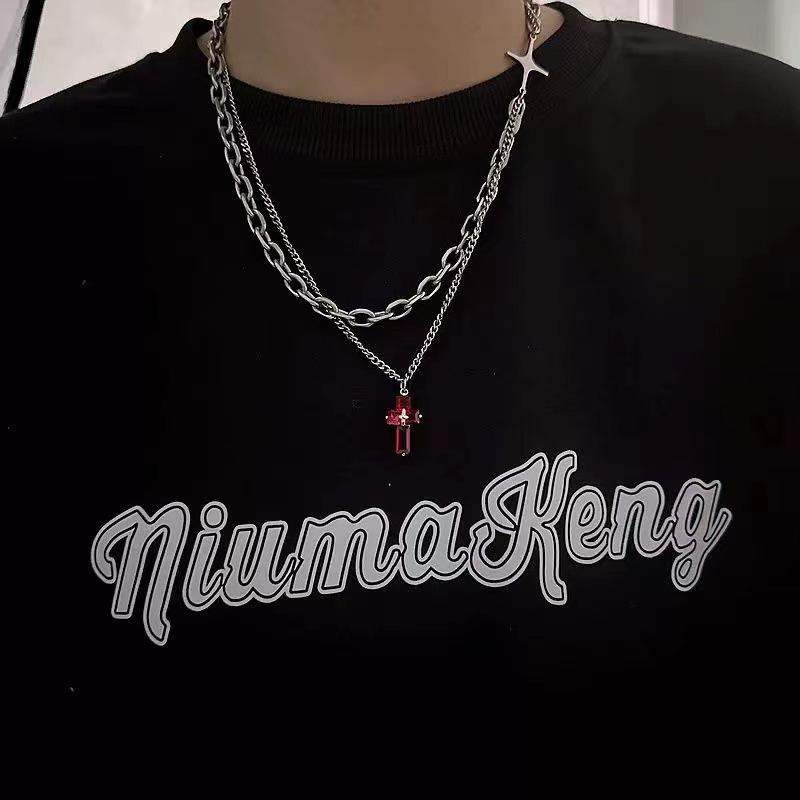 Unisex Copper Alloy Necklace Electroplated Durable Non-Fading Jewelry Sweater Chain Personalized Fashion Accessory