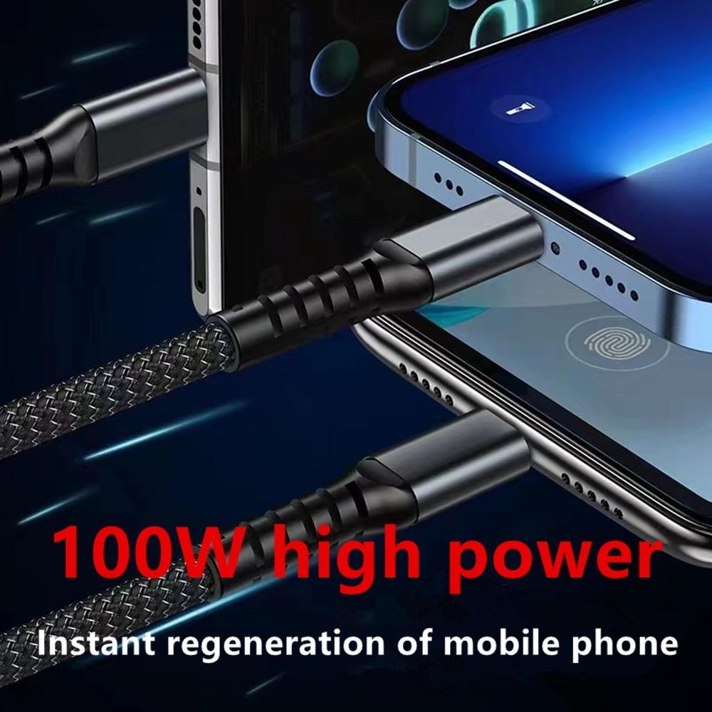 100 Вт 3 в 1 Супер зарядный кабель 6A Micro USB Type C Быстрое зарядное устройство Кабель типа C Кабель для передачи данных для Samsung