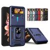 Samsung Z Flip7 6 Magnetic Car Ring Holder Stand Back Case Slide Lens Cover for Galaxy Z Flip 7 6 5 4 Armor Shockproof Case