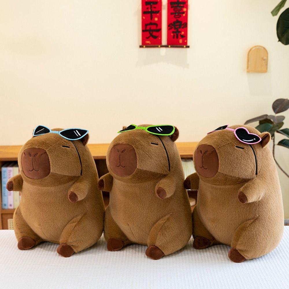 Simulation Capybara Plush Doll Cartoon Capibara Fluffty Doll Cute Capybara Plush Toy  Home Decor