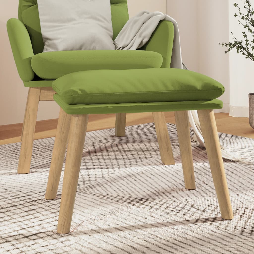 Footstool Light Green 45 x 29.5 x 35 cm Velvet