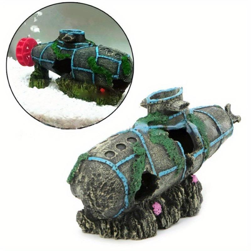 1 шт. смоляное искусственное украшение для аквариума подводная лодка затонувший корабль лодка украшение аквариум ландшафт пещера